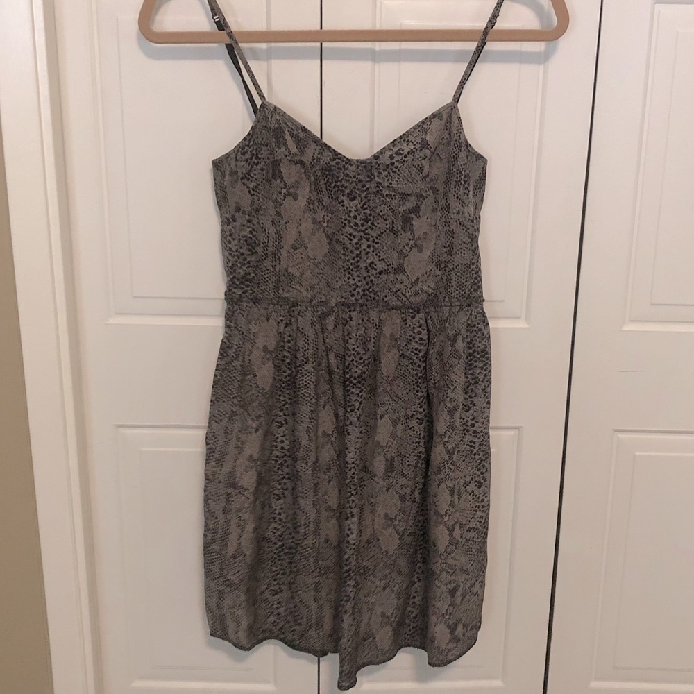 Wilfred Silk Snake Print Bustier Dress